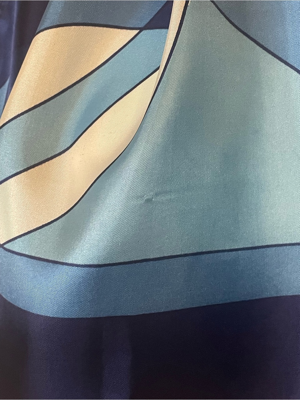 Gorg Blues Christian Dior Silk Scarf 14 x 44 Very Good Condition - Picture 3 of 5